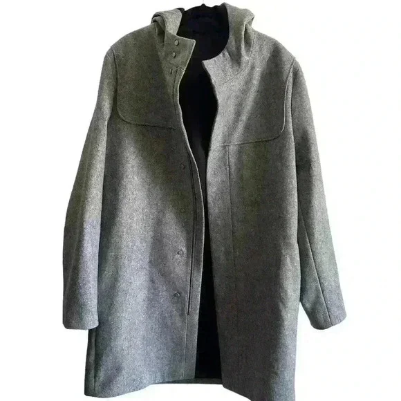 COS Men's Tailored Coat Grey Wool Size 36r - Picture 5 of 6